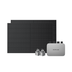 Комплект EcoFlow PowerStream - мікроінвертор 800W + сонячні панелі 2х400