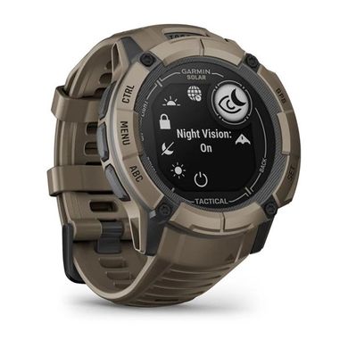 Смарт-часы Garmin Instinct® 2X Solar - Tactical Edition коричневый (010-02805-02)