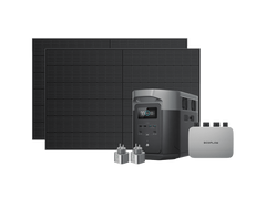 Комплект EcoFlow PowerStream – микроинвертор 600W + зарядная станция Delta Max 2000 и солнечные панели 2х400