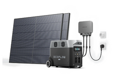 Комплект EcoFlow PowerStream – микроинвертор 600W + зарядная станция Delta Pro и солнечные панели 2х400